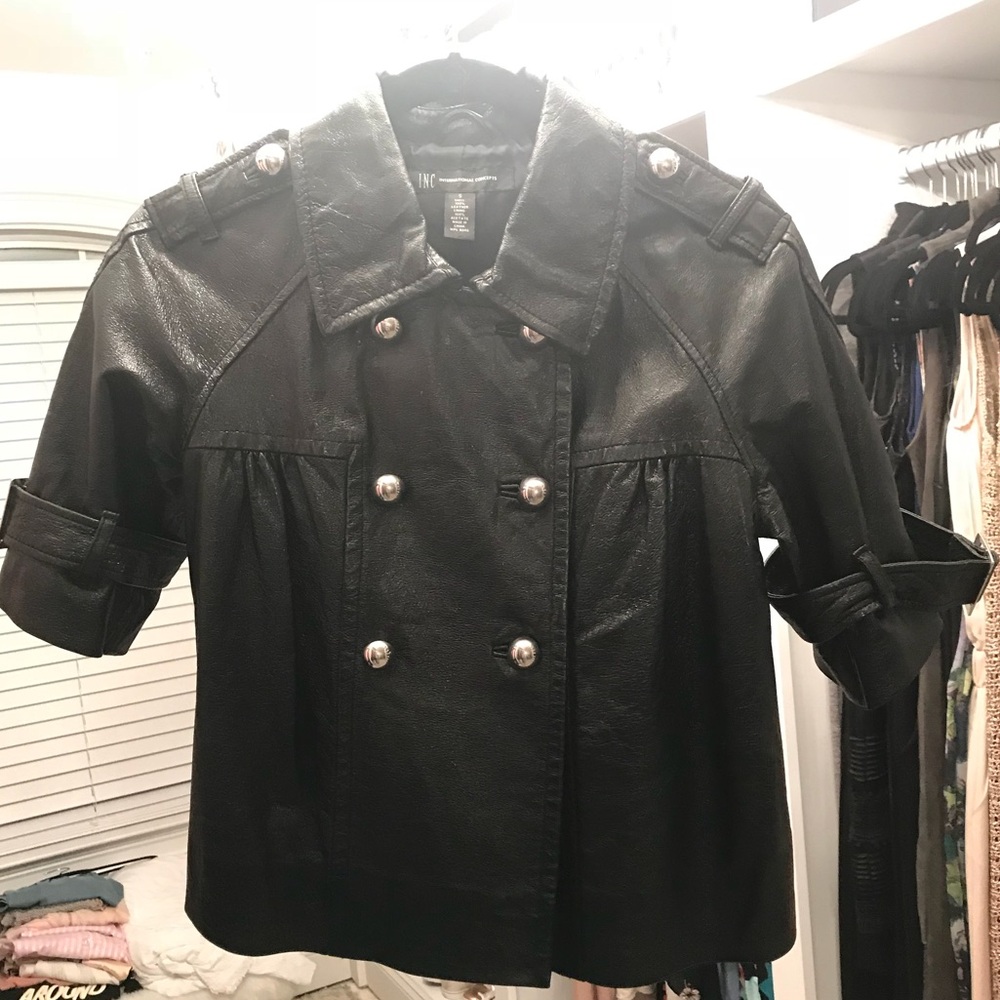 I.N.C. Black Leather Jacket